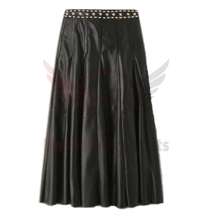 Hasnain Products Women's Stylish Leather Casual Skirt High Quality Comfortable Long Skirts for Winter - Product Image 4