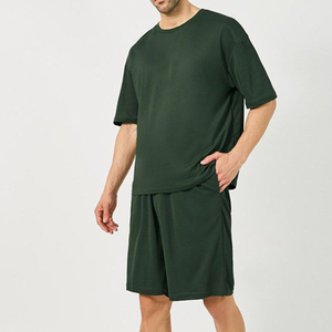 Ensembles courts en coton respirant de deux pièces assortis à des shorts décontractés de remise en forme d'été pour hommes ensemble pour hommes t-shirts personnalisés à impression graphique - Product Image 5