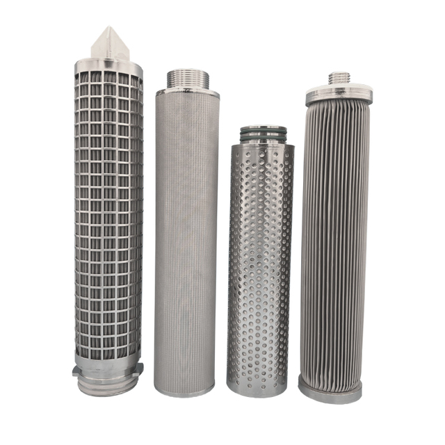 10 Inch 5 Micron Stainless Steel 316L Folding Mesh Filter Element with 226/fin for Liquid Filtration