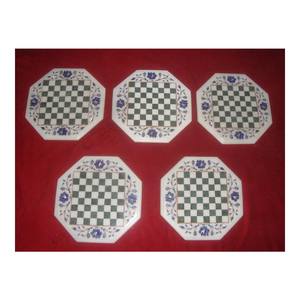 Plateau central à incrustation en marbre blanc poli à la main, fabrication et fournisseur de meilleure qualité, haut de Table - Product Image 1