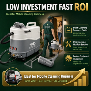 Máquina Limpiadora a Vapor Multifunción con Cepillo de Espuma, Extractor, Aspiradora y Secadora para <span class=keywords><strong>Limpieza</strong></span> de Sofás y Alfombras, Equipo Profesional - Product Image 5