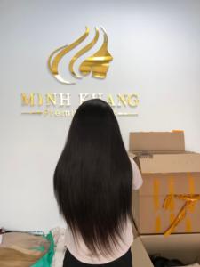 ผมแท้เวียดนามสีดำธรรมชาติแบบขายส่ง 6x6 เนื้อผมตรงแบบไหม สำหรับวิกผมลูกไม้สีน้ำตาลอ่อน สำหรับวิกผมบ๊อบแบบลูกไม้ด้านหน้า แนวผมธรรมชาติ - Product Image 2
