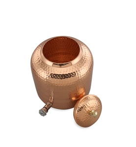 Pot distributeur d'eau en cuivre traditionnel à vendre fabricants et exportateurs de distributeur d'eau en cuivre d'Inde - Product Image 4