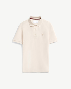 Camisa Casual de Punto Estampada para Hombre, Manga Corta, Cuello Ajustado, Detalle de Botones, Transpirable, Algodón y Poliéster, Largo Regular, Logotipo Frontal - Product Image 5