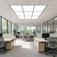 Panneau lumineux LED rectangulaire 3x3 IP54 étanche 6500K lumière du jour avec CRI 90 pour plafond de bureau