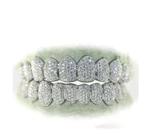 Grillz de luxe faits main en moissanite plaqué or/argent, les plus vendus, pour les dents, bijoux corporels Hip Hop, cadeau pour homme - Product Image 2