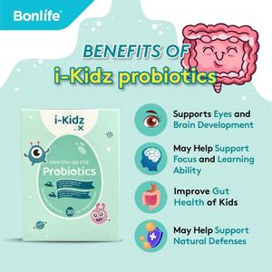 Polvo de probiótico Bonlife I-Kidz HMO para niños, 30 bolsitas X 5g con vitamina C HMO Cognigrape para el bienestar de los ojos y los nutrientes - Product Image 3