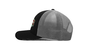 <b>Flat</b> Embroidery Logo High Quality Trucker <b>Caps</b>, Mid Profile Trucker <b>Hats</b> Custom Gorras Sports <b>Caps</b> - Product Image 3