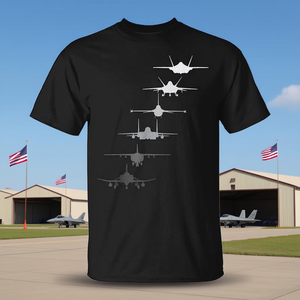 Maglietta promozionale per il Giorno dei Veterani dell'Aeronautica Militare F-4 F-111 F-15 F-16 F-22 F-35 - Product Image 3