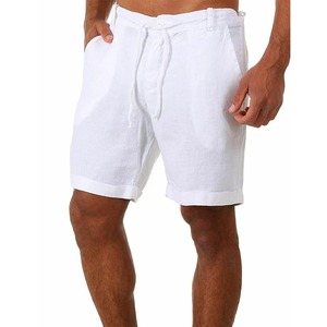 KB nouveaux shorts en coton et lin pour hommes pantalons d'été respirants de couleur unie pantalons en lin Fitness Streetwear S-4XL - Product Image 4