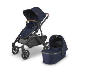 Cochecito Convertible V2 de Calidad con Estructura de Madera, Diseño Plegable, Sistema Individual a Doble, Cuna y Asiento para Niños Pequeños - Product Image 1