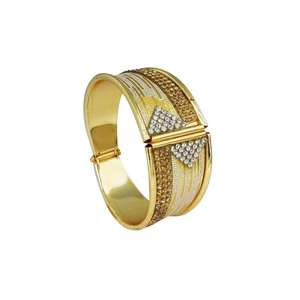 Kriaa Kada ouvrable avec chaîne de corps de mode en pierre autrichienne marron et blanche 1402801 - Product Image 1