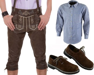 Trachten Lederhosen para hombres y mujeres Stts-Oktoberfest Kurzhos-Kurz-Bavarian 2025 Whole Sett en precio razonable - Product Image 1