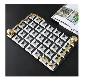 Nouveau plateau en bois de nacre au meilleur design avec poignées métalliques, certifié EPCH, pour hôtels et restaurants, artisanat décoratif indien - Product Image 4