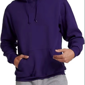 Sweat-shirts décontractés pour hommes en coton 100% écologique respirant avec poche, coupe régulière, couleur unie, effet délavé - Product Image 1
