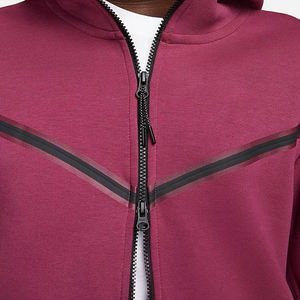 เสื้อฮู้ดมีซิปสำหรับผู้ชายผ้าฟลีซโอเวอร์ไซซ์พิมพ์ลายโลโก้ออกแบบได้ตามต้องการ - Product Image 5