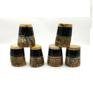 Artisanat naturel de haute qualité à la main en corne d'agate tasse à boire de style animal avec support produit en corne de verre poli - Product Image 4