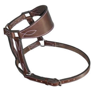 Vente en gros de licou de cheval anatomique en cuir de qualité supérieure avec coutures fantaisie et quincaillerie réglable en laiton massif toutes tailles - Product Image 6