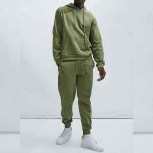 PromotionSurvêtement chenille noir à manches longues pour homme Couleur unie Hiver Dernier - Product Image 3