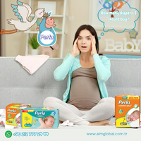 PERLA Unisexe XXL Pack Jumbo Couches jetables non tissées de haute qualité Surface sèche Super absorbantes Côtés extensibles anti-fuites