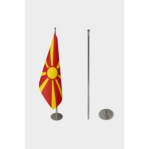 Bandera Personalizada de Macedonia para Interiores, 3x5 pies, Impresión Digital con Logotipo Personalizado para Exhibición Automotriz, Hecha de Aluminio, Plástico y Seda - Product Image 2