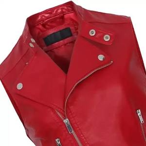 Recién llegado, Chaleco de piel de cordero auténtica para mujer, lona impermeable con decoración Vintage, moda al por mayor para invierno - Product Image 5