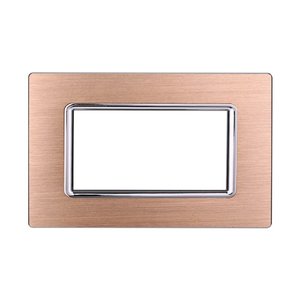 Etroit spazio serie 4P piastra in alluminio, Color oro, compatibile con luce vivente Bticino-materiali elettrici/compatibile - Product Image 1