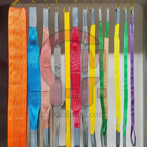 1- 50 tấn mắt chuyên nghiệp và mắt phẳng vải nâng <span class=keywords><strong>Sling</strong></span> Hlm bán buôn 100% polyester nâng vải <span class=keywords><strong>Sling</strong></span> Vòng <span class=keywords><strong>Sling</strong></span> - Product Image 2