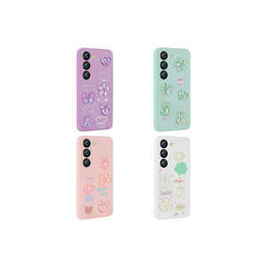 Coque de téléphone en silicone blanc premium pour Samsung Galaxy A54, design transparent givré avec motif en relief brillant, coque de téléphone plus - Product Image 3