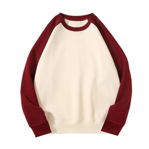 Meilleur prix du fabricant Sweatshirts pour hommes personnalisés Impression par broderie 3D Bloc de couleur rayé côtelé Ourlet col rond Logo de la mode - Product Image 6