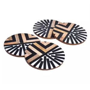 Home <b>Table</b> Decor New Color Shade Resin & Wooden Tea Cup Coaster For Home Hotel Restaurant Wedding Business Coaster/<b>Mats</b> Pads - Product Image 4