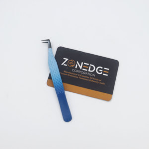 Volume de la botte à 90 degrés Couleurs personnalisées Pince à épiler en acier inoxydable pour extension de cils Pointe en fibre Pince à épiler beauté Marque privée - Product Image 5