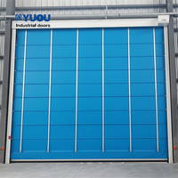 Porte industrielle rapide en PVC transparent, automatique, empilable, relevable et pliante