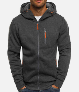 Vente en gros Sweat à capuche zippé pour homme, sweat-shirt de sport, streetwear, usine OEM/ODM - Product Image 4