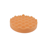 Tampon de polissage en mousse gaufrée orange de 150 mm (6 pouces) pour polisseuse rotative à double action