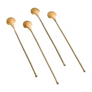Gold Plated New 304 Stainless Steel Stirring <strong>Rod</strong> Coffee Bar Restaurant Use Featuring Brand Stirring <strong>Rod</strong> Spoon for Beverages
