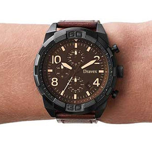 Montre à quartz pour homme la plus vendue, mouvement japonais, 50 mm, trois aiguilles, grand cadran, multifonction, bracelet en cuir FS, Reloj - Product Image 5