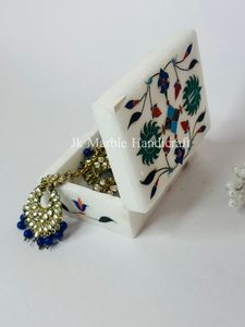 กล่องเครื่องประดับสีเขียวฝังหินอ่อนทำมือสวยงามหลากขนาดราคาดีที่สุดสำหรับการขายต่อที่ผลิตใหม่เก็บเครื่องประดับ - Product Image 3