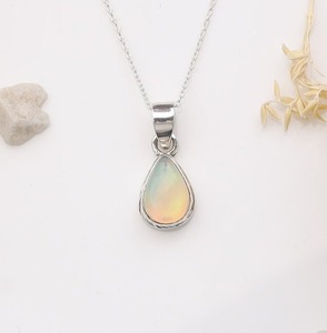 925 solide 925 argent Sterling pendentif fait à la main meilleure qualité cadeau de mariage pierre précieuse naturelle opale Spinner bijoux plaqués rhodium - Product Image 3