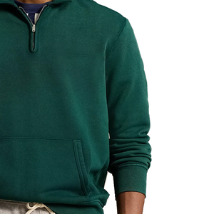 Nouvelle mode hommes sweats automne surdimensionné coton décontracté couleur unie quart fermeture éclair hommes sweats à capuche sweats - Product Image 4