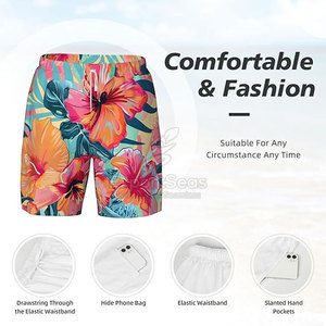 Nuevo estilo, precio al por mayor, pantalones cortos de playa, mejor método de impresión, pantalones cortos de playa, MOQ bajo, pantalones cortos de playa - Product Image 5