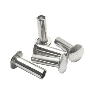 Remache Semitubular de Cabeza Redonda de Acero Inoxidable y Aluminio, Sujetador Metálico - Product Image 1