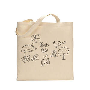 Sac fourre-tout noir de niveau avancé pour enfants, en coton, pour colorier et peindre - Product Image 3