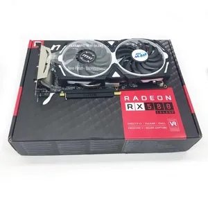 Rumax การ์ดจอสำหรับ MSI RX580 8G, RX 580 8GB สำหรับเล่นเกมเดสก์ท็อปชิปเซ็ต AMD GDDR5หน่วยความจำวิดีโอ PCI Express 256บิต