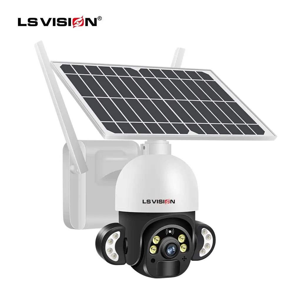 LS VISION 6W 3MP 4MP IP66 Surveillance Motion Storage UBox Arbitrary Arming CCTV Solar Voice Recorder Motion Tracking Camera