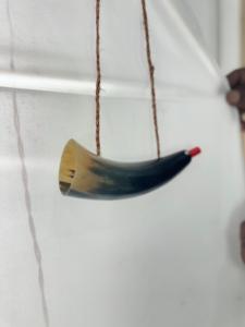 Handmade Carved Viking Blowing Ox-Horn Battle Trumpet Whistle Medieval Bull Buffalo Sounding Horn Brass Ring Eco-Friendly horns - Product Image 5