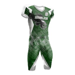Uniformes de Fútbol Americano Personalizables 2026 para Jóvenes y Adultos, Diseño Sublimado Transpirable y Elegante con Conjuntos Completamente Bordados - Product Image 6