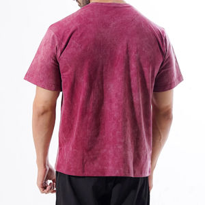 Las mejores camisetas de lavado ácido de Street Wear para hombres Diseño personalizado Washed Men Street 100% algodón, camiseta para hombres, ajuste suelto, estampado - Product Image 2