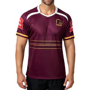 Camisetas transpirables de secado rápido personalizadas, camiseta de rugby cosida, Camiseta deportiva holgada de fútbol para hombres - Product Image 3