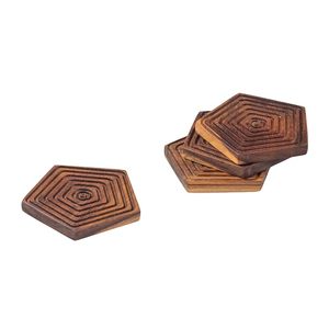Posavasos de diseño ondulado de madera gratis para decoración de mesa de taza de café de té al mejor precio de la India - Product Image 3